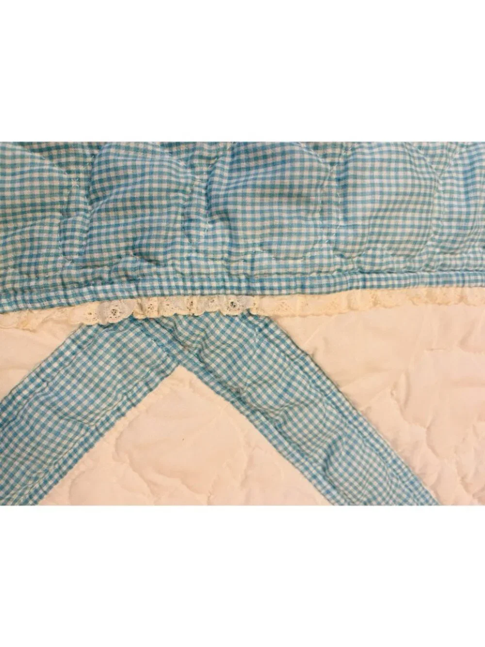Hand Quilted Baby Quilt Pastel Rainbow Fan Design Nursery Decor 36” X 50”